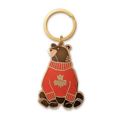 Grizzly Bear Enamel Keychain | Almeida Illustrations | boogie + birdie