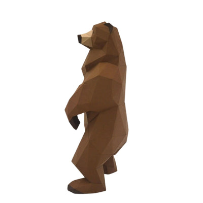 Grizzly Bear 3D Paper Craft Kit | Poly Paper Craft | boogie + birdie