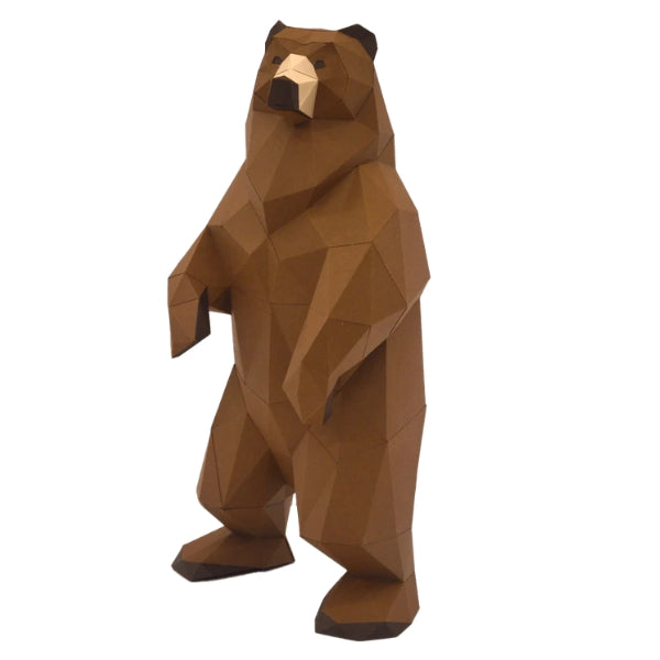 Grizzly Bear 3D Paper Craft Kit | Poly Paper Craft | boogie + birdie