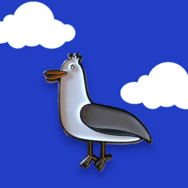 Gus the Gull Enamel Pin | Evil Llama and Friends | boogie + birdie