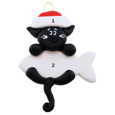 Personalized Black Cat Hanging Ornament | Ornamentopia | boogie + birdie