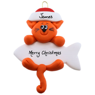 Personalized Marmalade Cat Hanging Ornament | Ornamentopia | boogie + birdie