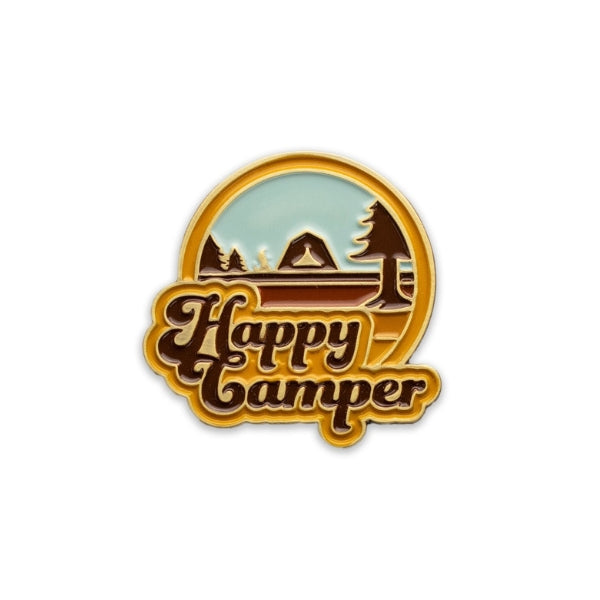 Happy Camper Enamel Pin | Amanda Weedmark | boogie + birdie