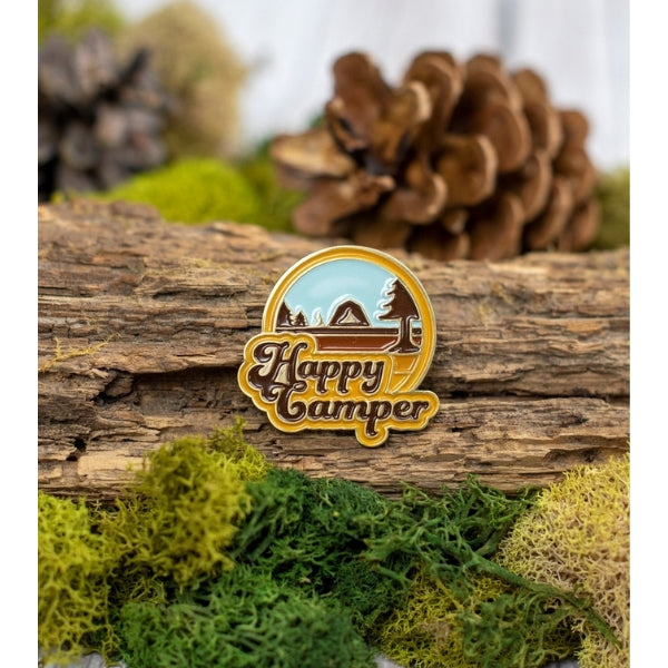 Happy Camper Enamel Pin | Amanda Weedmark | boogie + birdie