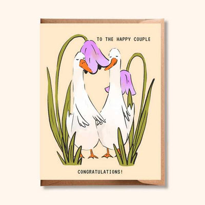 Geese Couple Wedding Card | Brush + Bird Paper Co. | boogie + birdie