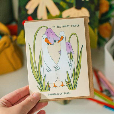 Geese Couple Wedding Card | Brush + Bird Paper Co. | boogie + birdie