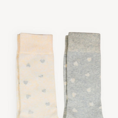 Grey Have a Heart Pima Cotton Socks | Pack of 2 | Pokoloko | boogie + birdie
