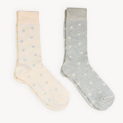 Grey Have a Heart Pima Cotton Socks | Pack of 2 | Pokoloko | boogie + birdie