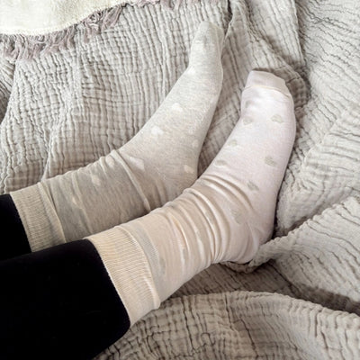 Grey Have a Heart Pima Cotton Socks | Pack of 2 | Pokoloko | boogie + birdie