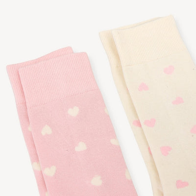 Pink Have a Heart Pima Cotton Socks | Pack of 2 | Pokoloko | boogie + birdie