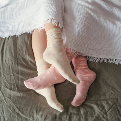 Pink Have a Heart Pima Cotton Socks | Pack of 2 | Pokoloko | boogie + birdie