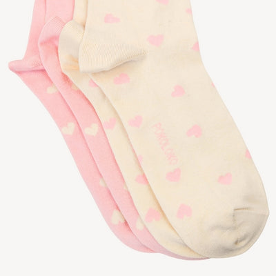 Pink Have a Heart Pima Cotton Socks | Pack of 2 | Pokoloko | boogie + birdie