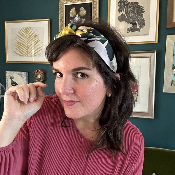 Silk Rosie's Garden Trompe L'oeil Hairband (1013-HB) | Dora Nola | boogie + birdie