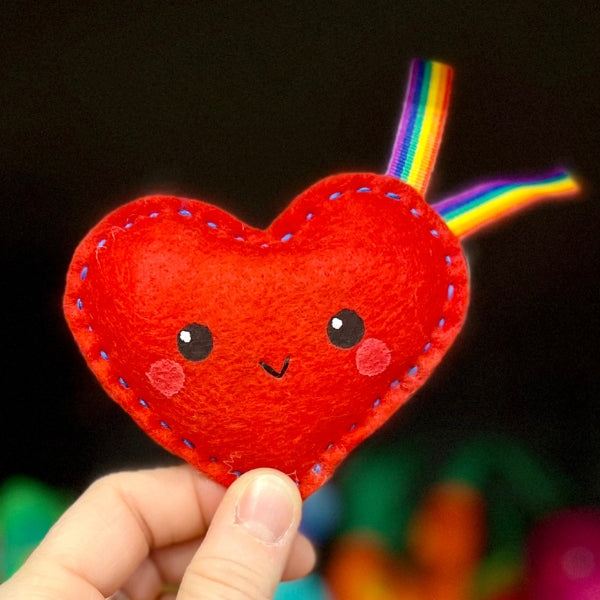 Red Heart Catnip Toy | Puddin Paws | boogie + birdie