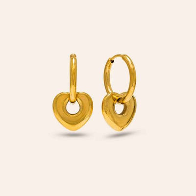 Heart Charm Waterproof Hoop Earrings  | Lover’s Tempo | boogie + birdie