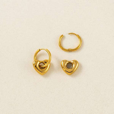 Heart Charm Waterproof Hoop Earrings  | Lover’s Tempo | boogie + birdie