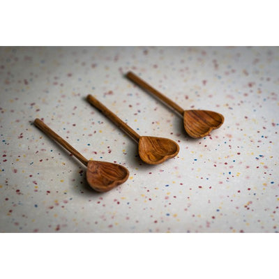 Olive Wood Hand-Carved Heart Spoon | Justea | boogie + birdie