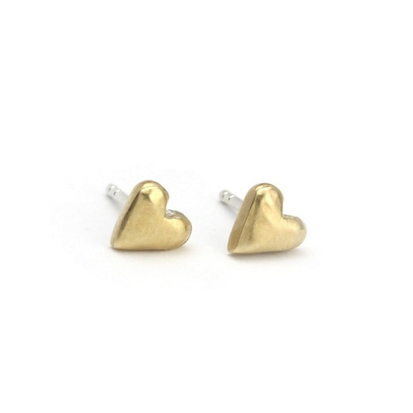 Bronze Heart Stud Earrings | Marmalade | boogie + birdie
