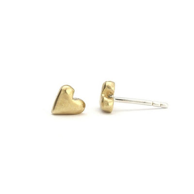 Bronze Heart Stud Earrings | Marmalade | boogie + birdie