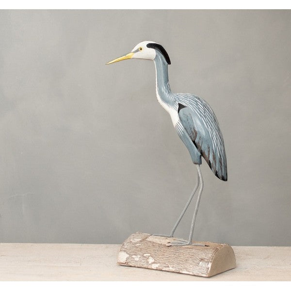 Great Blue Heron Hand Carved Statue | boogie + birdie