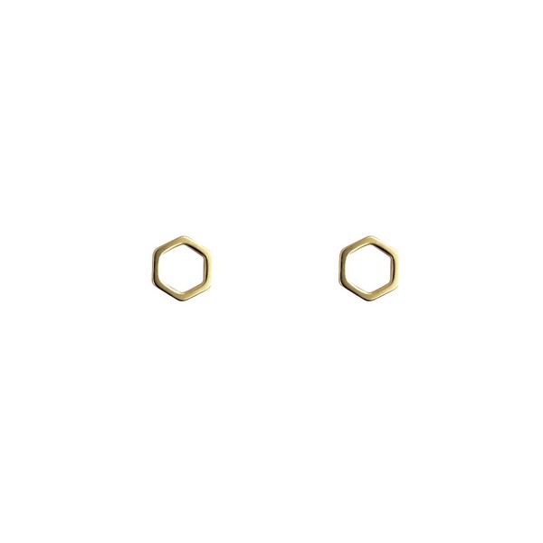 Gold Hexagon Studs | Lost & Faune | boogie + birdie