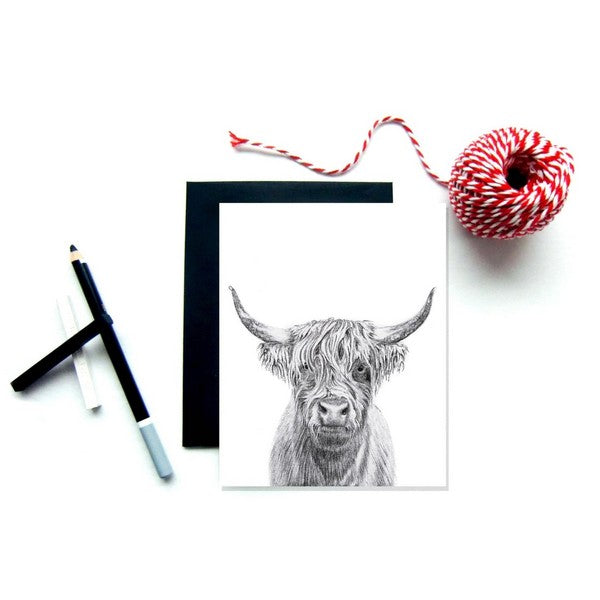 Highland Cow Art Card | Le Nid Atelier | boogie + birdie