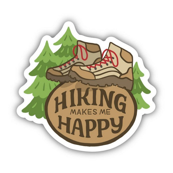Hiking Makes Me Happy Sticker | Big Moods | boogie + birdie