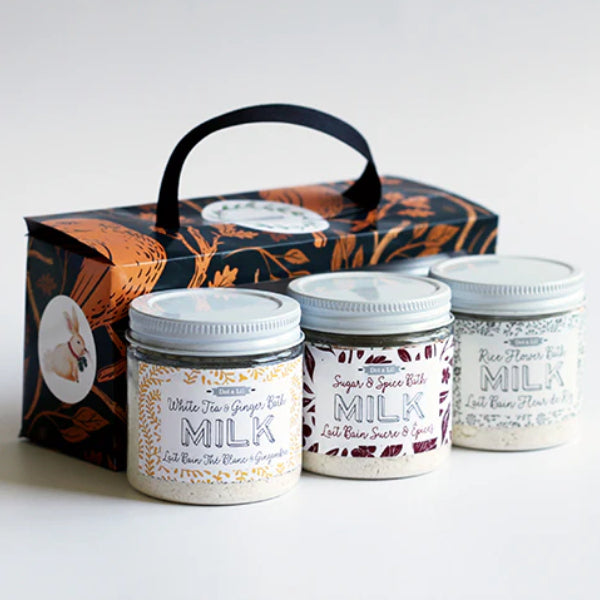 Holiday Bath Milk Trio Gift Set | Dot & Lil | boogie + birdie