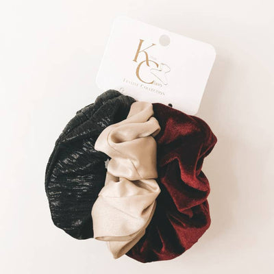 Festive Red Trio Scrunchies | Kitten Claws Clips | boogie + birdie