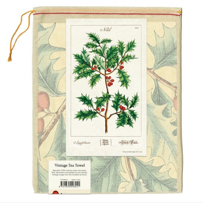 Holly Vintage Tea Towel | Cavallini Paper & Co. | Shop vintage styles and prints at boogie + birdie