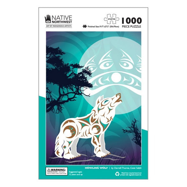 Howling Wolf 1000 Piece Puzzle - Coast Salish
