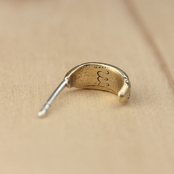 Bronze Lavender Hoop Huggies Earrings | Marmalade Jewellery | boogie + birdie