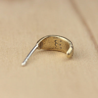 Bronze Lavender Hoop Huggies Earrings | Marmalade Jewellery | boogie + birdie