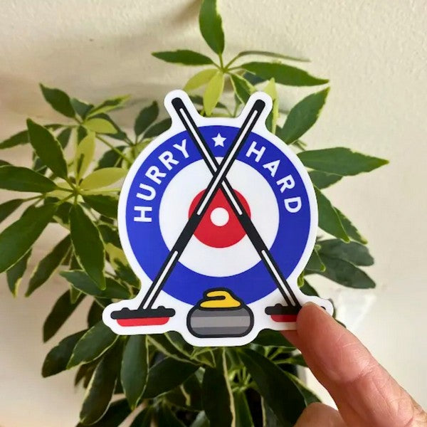 Curling Hurry Hard Sticker | Stickers Northwest | boogie + birdie

