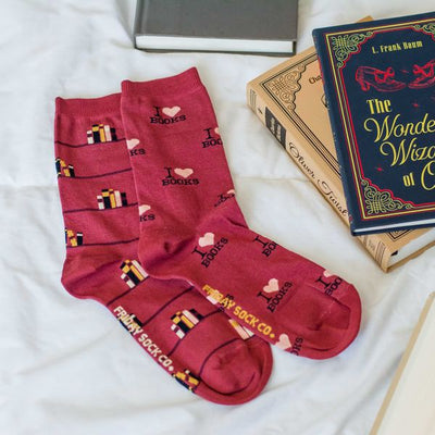 Women's I Love Books Socks | Friday Sock Co. | boogie + birdie