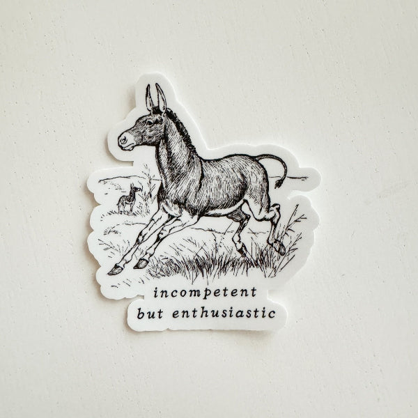 Enthusiastic Donkey Sticker (ENTDO) | Kinfolk Shop | boogie + birdie