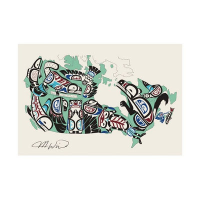 Indigenous Canada Haisal/Heiltsuk Postcard | Native Northwest | boogie + birdie