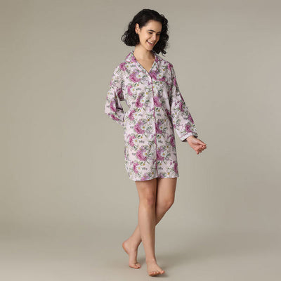 Isla Cotton Nighshirt (N267N) | Mahogany | boogie + birdie