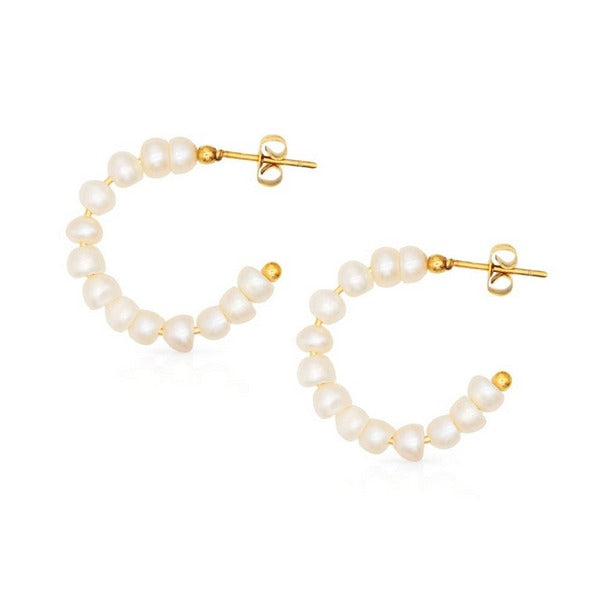 Isola Pearl Hoop Earrings | Lover's Tempo | boogie + birdie