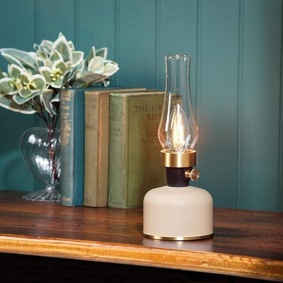 Cream LED Lantern with Chimney | Indoor + Outdoor Decor | boogie + birdie