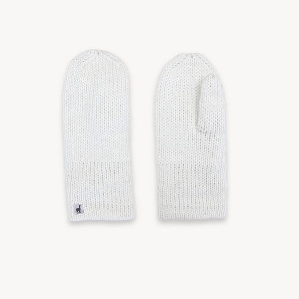 Ivory Fleece-Lined Alpaca Mittens | Pokoloko | boogie + birdie