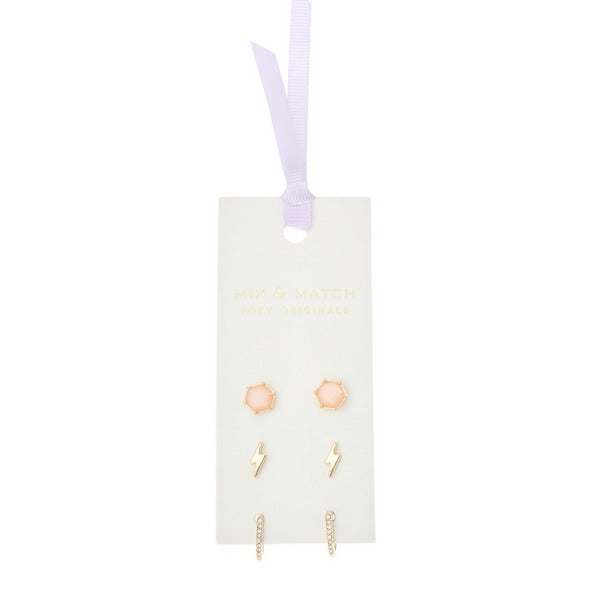 Jagger Trio Stud Gold Earrings | Foxy Originals | boogie + birdie