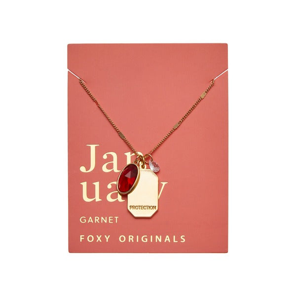 January Garnet Birthstone Necklace | Foxy Originals | boogie + birdie