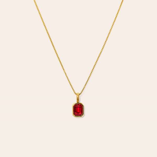Gold January Waterproof Birthstone Necklace | Lover's Tempo | boogie + birdie