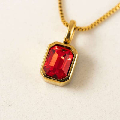 Gold January Waterproof Birthstone Necklace | Lover's Tempo | boogie + birdie