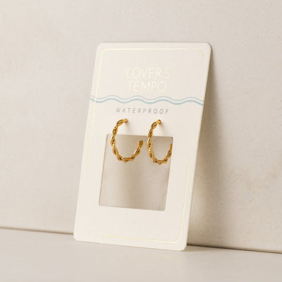 Gold Josie Waterproof Hoops | Lover's Tempo | boogie + birdie