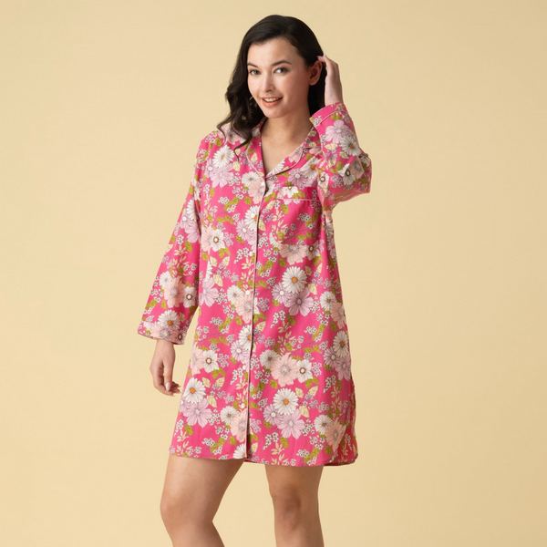 Julie Cotton Nightshirt | Mahogany | boogie + birdie
