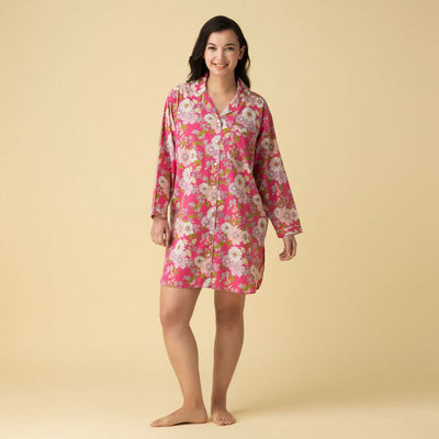 Julie Cotton Nightshirt | Mahogany | boogie + birdie