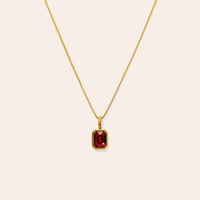 Gold July Waterproof Birthstone Necklace | Lover's Tempo | boogie + birdie