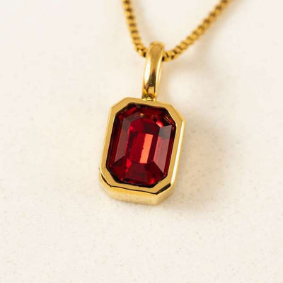 Gold July Waterproof Birthstone Necklace | Lover's Tempo | boogie + birdie
